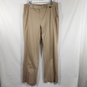 lauren ralph lauren womens tan khaki chino pants sz 14 business career office